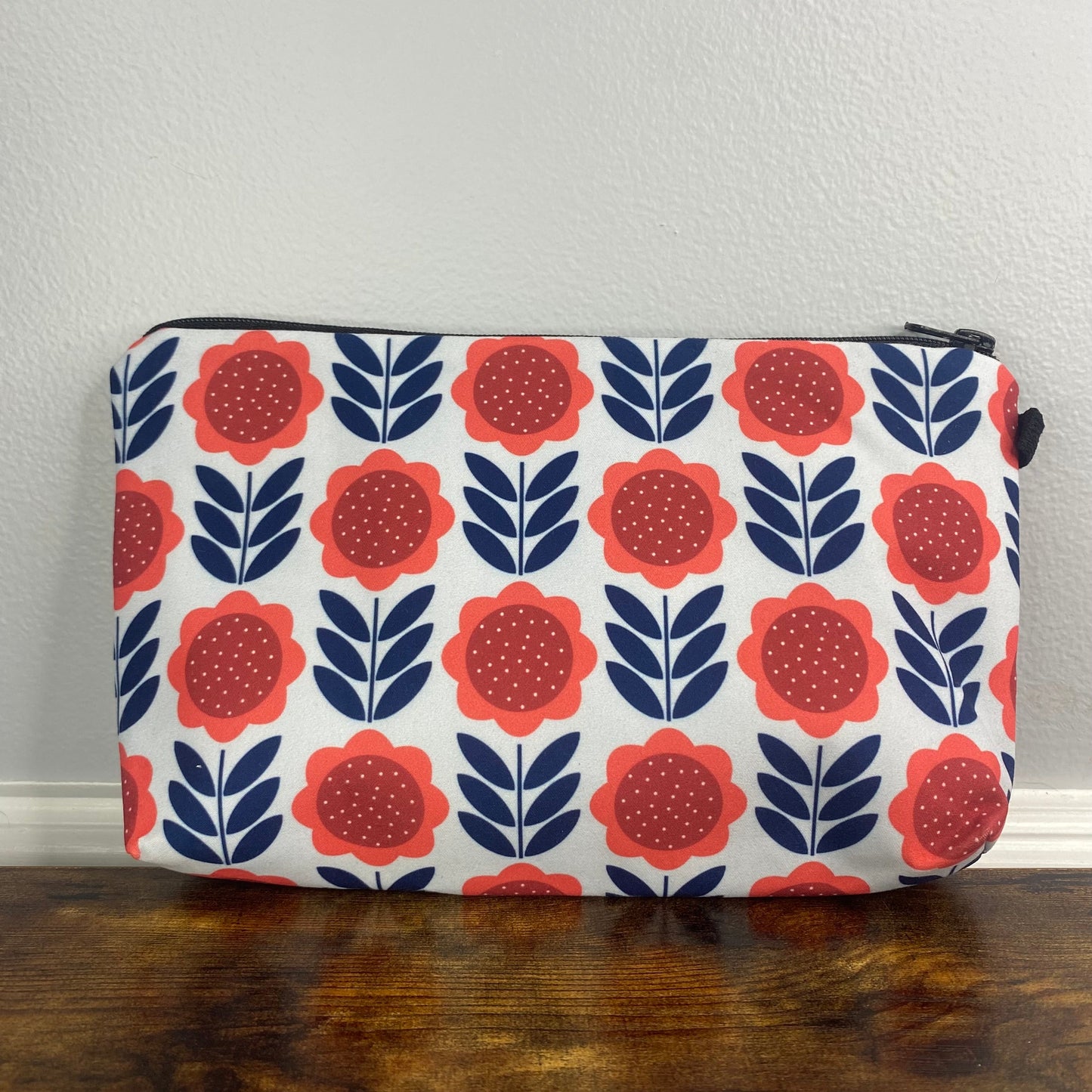 Pouch - Floral Blue Red