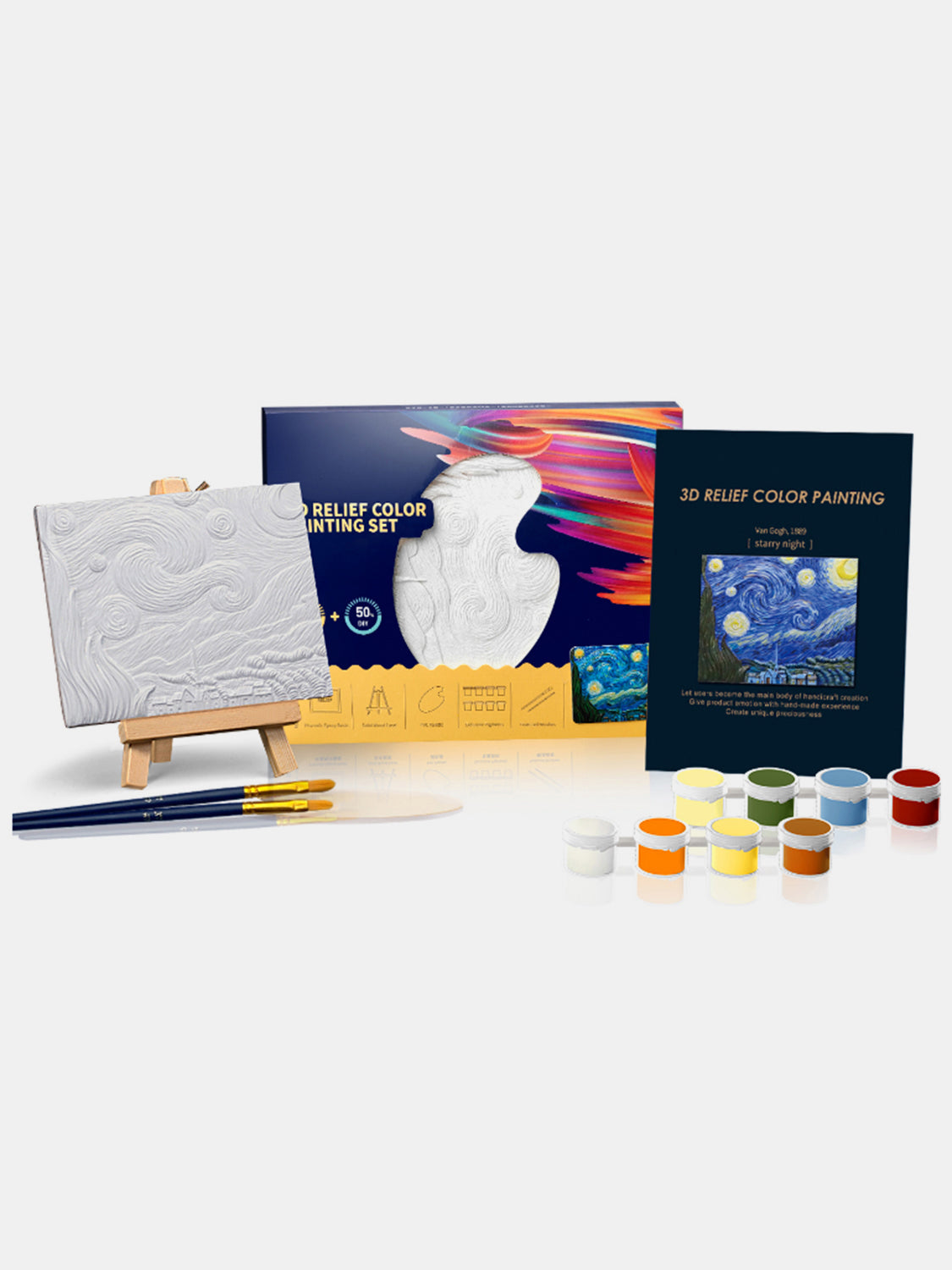 Relief Van Gogh's Starry Night DIY 3D Oil Painting Kit